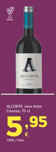 HiperDino ALCORTA vino tinto Crianza oferta