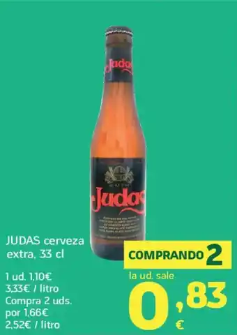 HiperDino JUDAS cerveza extra oferta