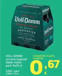 HiperDino VOLL-DAMM cerveza especial doble malta oferta