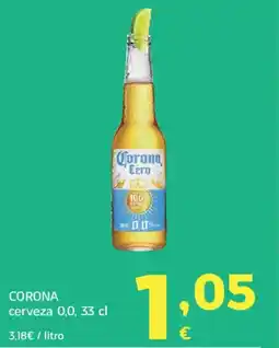 HiperDino CORONA cerveza 0,0, oferta