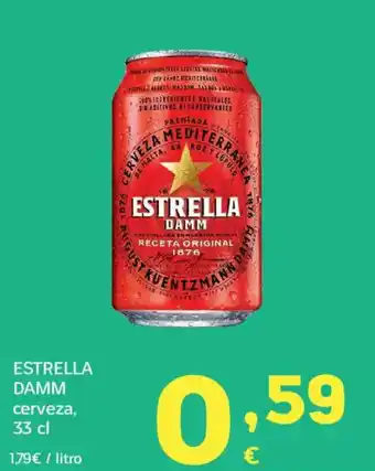 HiperDino ESTRELLA DAMM cerveza oferta