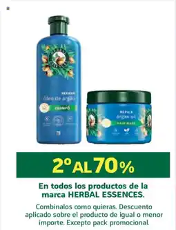 HiperDino HERBAL ESSENCES En todos los productos de la marca oferta