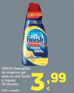 HiperDino FINISH lavavajillas de máquina gel todo en uno limón o regular oferta