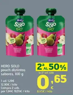 HiperDino HERO SOLO pouch distintos sabores oferta