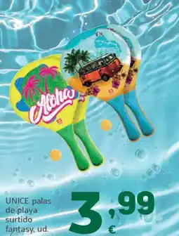 HiperDino UNICE palas de playa surtido fantasy oferta