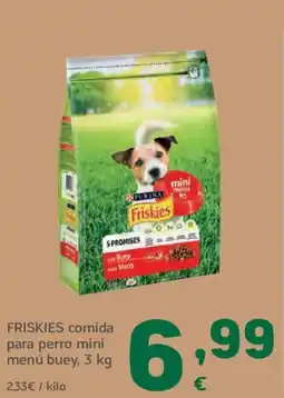 HiperDino FRISKIES comida para perro mini menú buey oferta