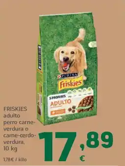 HiperDino FRISKIES adulto perro carne- verdura o carne-cerdo- verdura, oferta