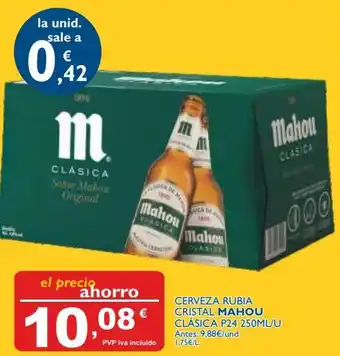 Supermercados La Despensa Cerveza Rubia Cristal Mahou Clásica P24 250ml/u oferta