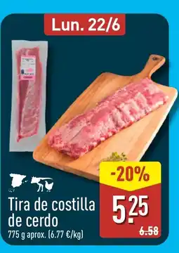 ALDI Tira de costilla de cerdo oferta