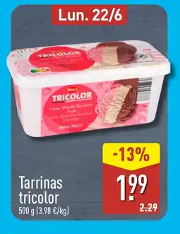 ALDI Tarrinas tricolor oferta
