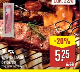 ALDI Tira de costilla de cerdo oferta