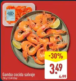 ALDI Gamba cocida salvaje oferta