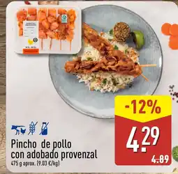 ALDI Pincho de pollo con adobado provenzal oferta