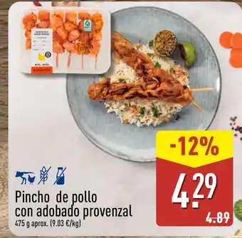 ALDI Pincho de pollo con adobado provenzal oferta