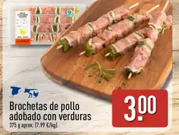 ALDI Brochetas de pollo adobado con verduras oferta