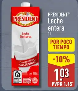 ALDI PRESIDENT Leche entera oferta