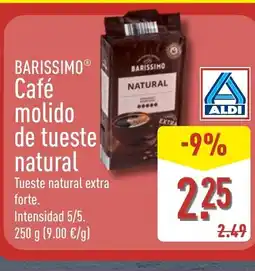 ALDI BARISSIMO Café molido de tueste natural oferta