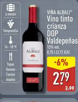 ALDI VIÑA ALBALI Vino tinto crianza DOP Valdepeñas oferta