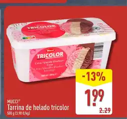 ALDI MUCCI Tarrina de helado tricolor oferta