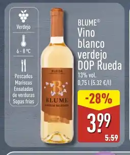 ALDI BLUME Vino blanco Verdejo DOP Rueda oferta