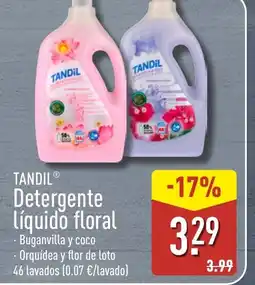 ALDI TANDIL Detergente líquido floral oferta