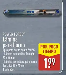 ALDI POWER FORCE Lámina para horno oferta
