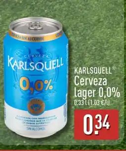 ALDI KARLSQUELL Cerveza lager 0,0% oferta