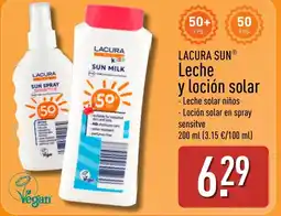 ALDI LACURA SUN Leche y loción solar oferta