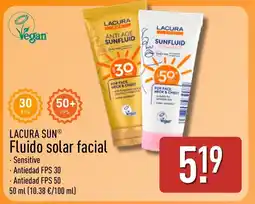 ALDI LACURA SUN Fluido solar facial oferta