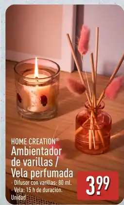 ALDI HOME CREATION Ambientador de varillas/ Vela perfumada oferta