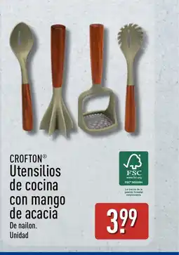ALDI CROFTON Utensilios de cocina con mango de acacia oferta