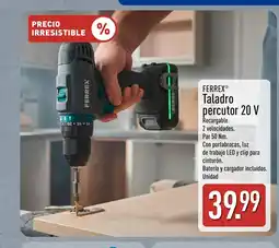 ALDI FERREX Taladro percutor 20 V oferta