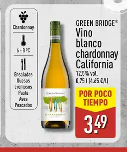 ALDI GREEN BRIDGE Vino blanco chardonnay California oferta