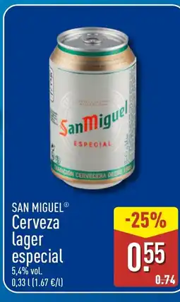 ALDI SAN MIGUEL Cerveza lager especial oferta