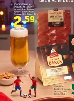 HiperDino BOADAS 1880 lomo embuchado, jamón serrano Gran Reserva o paleta curada Gran Reserva 50% Duroc oferta