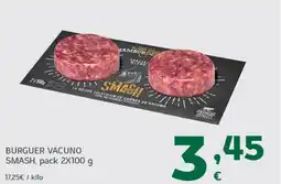 HiperDino Burguer vacuno smash oferta