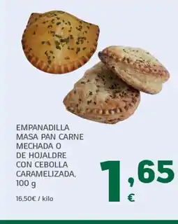 HiperDino Empanadilla masa pan carne mechada o de hojaldre con cebolla caramelizada oferta