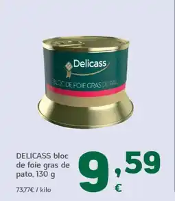 HiperDino DELICASS bloc de foie gras de pato oferta