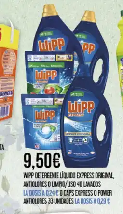 Claudio WIPP Detergente líquido express original, antiolores o limpio/liso 40 lavados oferta