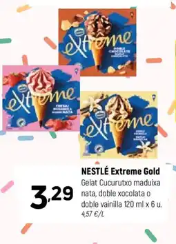 Coviran NESTLÉ Extreme Gold Gelat Cucurutxo maduixa nata, doble xocolata o doble vainilla oferta