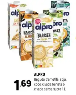 Coviran ALPRO Beguda d'ametlla, soja, coco, civada barista o civada sense sucre oferta
