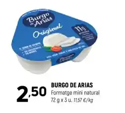 Coviran BURGO DE ARIAS Formatge mini natural oferta