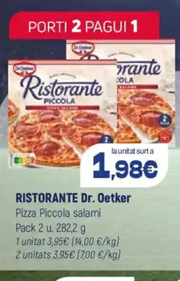 Coviran RISTORANTE Dr. Oetker Pizza Piccola salami oferta