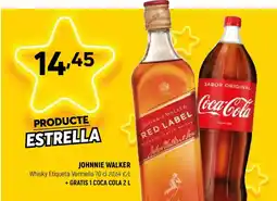 Coviran JOHNNIE WALKER Whisky Etiqueta Vermella oferta
