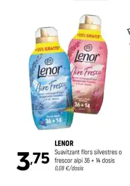 Coviran LENOR Suavitzant flors silvestres o frescor alpí 36 +14 dosis oferta