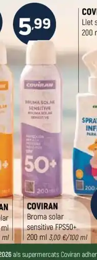 Coviran COVIRAN Broma solar sensitive FPS50+ oferta