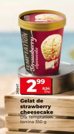 Dia DIA TEMPTATION Gelat de strawberry cheesecake oferta