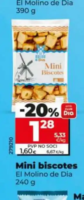 Dia EL MOLINO DE DIA Mini biscotes oferta