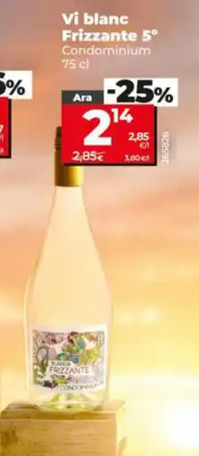Dia CONDOMINIUM Vi blanc Frizzante 5° oferta