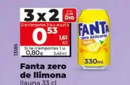 Dia FANTA zero de llimona llauna oferta
